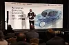 Speaker presenting on stage at the Automotive Computing Conference US 2026
