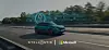 Stellantis car on motorway with digital padlock graphic and Stellantis and Microsoft logos.