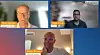 Screenshot from an Automotive Digital Transformation livestream showing three experts in a virtual panel discussion on agentic AI in the automotive industry. Martin Schleicher, labelled as Consultant and Advisor, appears in the upper left video window; Florian Rohde from iProcess appears in the upper right video window; and Stefano Marzani from Amazon Web Services appears in the larger lower video window. The livestream layout uses a blue and purple background with orange name labels and the Automotive Digital Transformation livestream logo in the top right corner. The three speakers discussed how autonomous, goal-driven AI systems could affect automotive software development, requirements engineering, validation, virtual ECUs, software-defined vehicles and future engineering workflows.